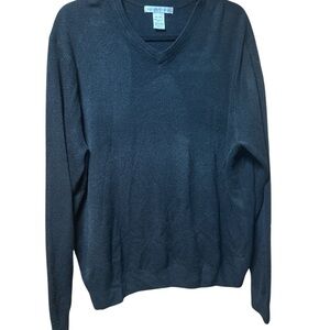 Geoffrey Beene Charcoal V-Neck Sweater